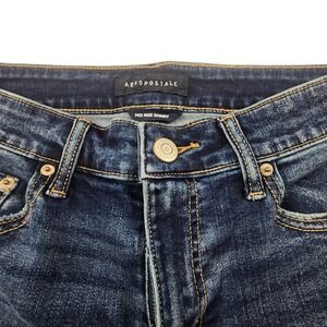 Aéropostale Womens 10 Blue Mid Rise Skinny Stretch Jeans